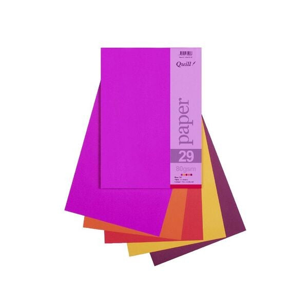 COPY PAPER QUILL A4 100'S ASST HOT COLOURS
