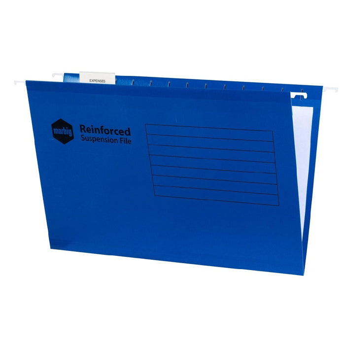 SUSPENSION FILES MARBIG FOOLSCAP COMPLETE BLUE EACH