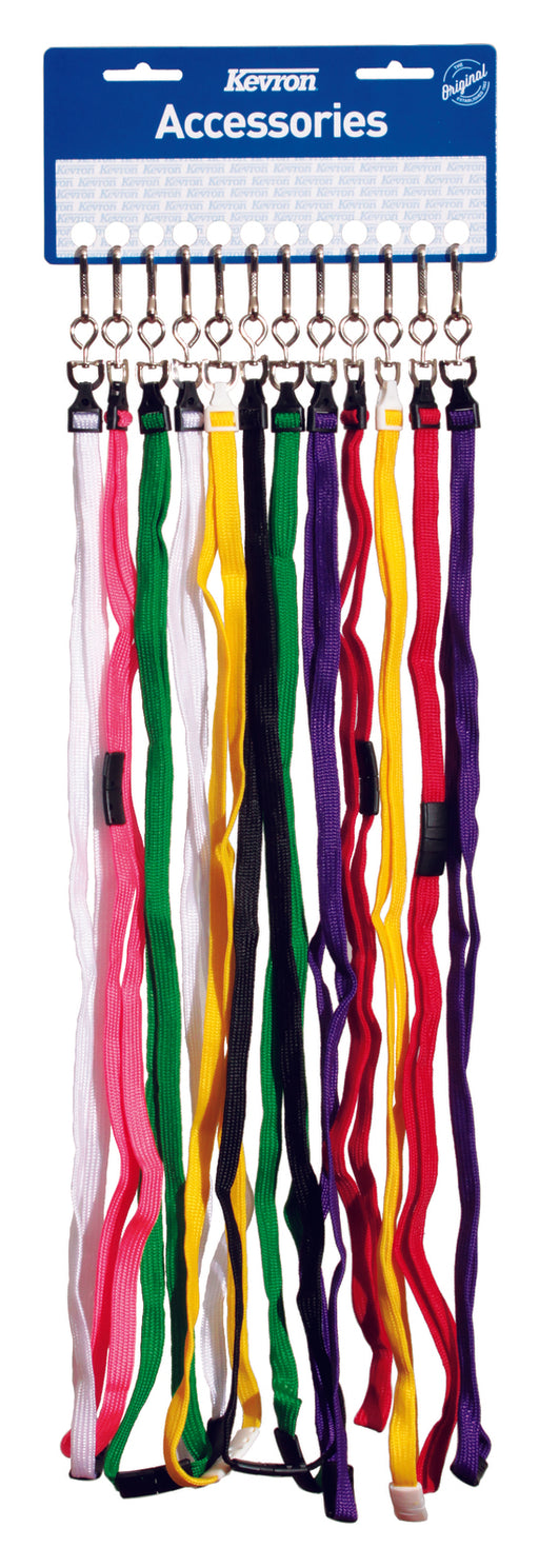 LANYARDS KEVRON BREAKAWAY ASSORTED COLOURS 