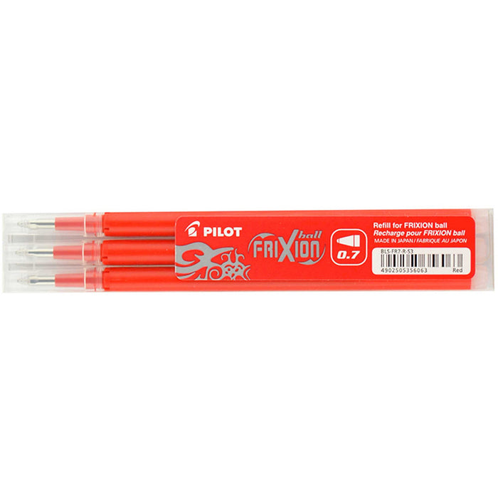 PEN REFILL PILOT FRIXION BALL 0.7MM RED PK3
