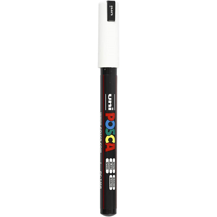 MARKER UNI POSCA PC1MRWH N/POINT 0.7MM WHITE