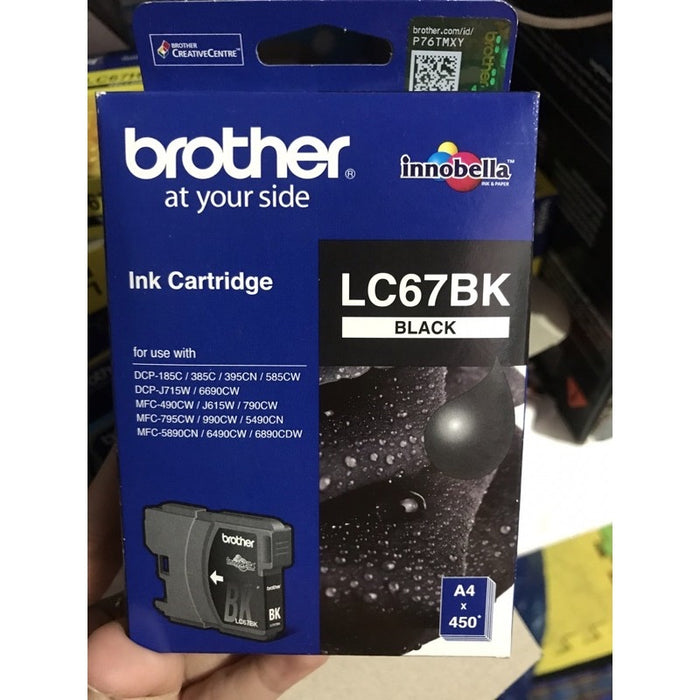 BROTHER LC67 INK CARTRIDGE BLACK 