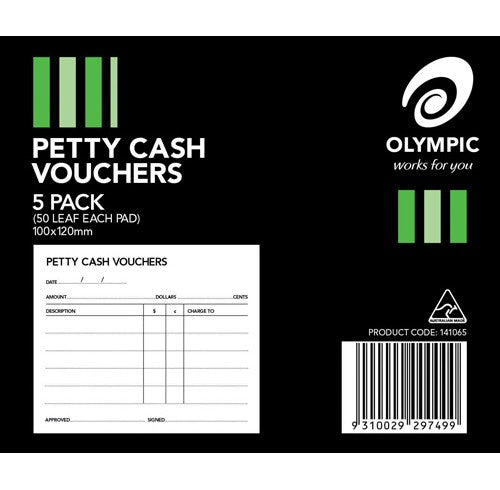 PETTY CASH VOUCHER OLYMPIC 100X120 50LF PK5