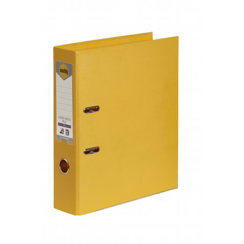 LEVER ARCH FILE MARBIG A4 PE YELLOW