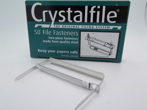 PAPER FASTENER CRYSTALFILE TWO PIECE STEEL BOX 50 