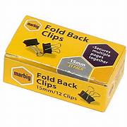 CLIPS FOLDBACK SOVEREIGN 15MM 
