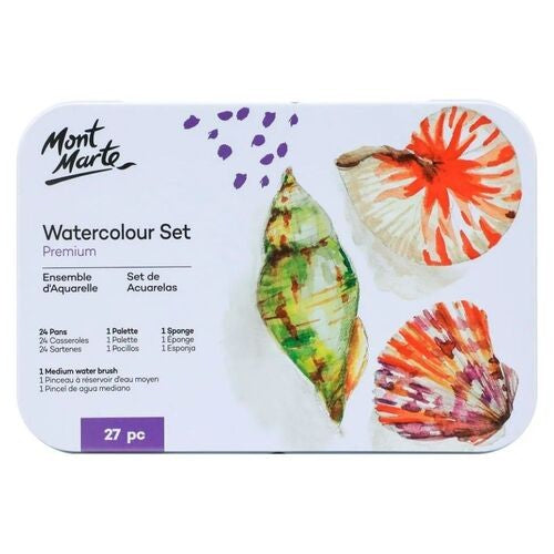 MONT MARTE WATERCOLOUR SET PREMIUM 27 PIECES