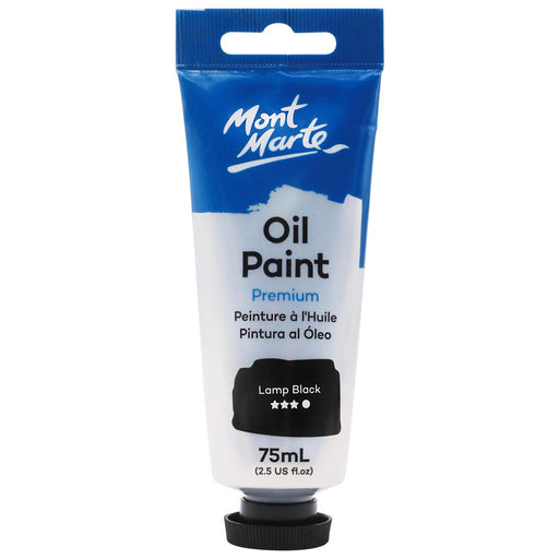 MONT MARTE OIL PAINT PREMIUM 75ML LAMP BLACK