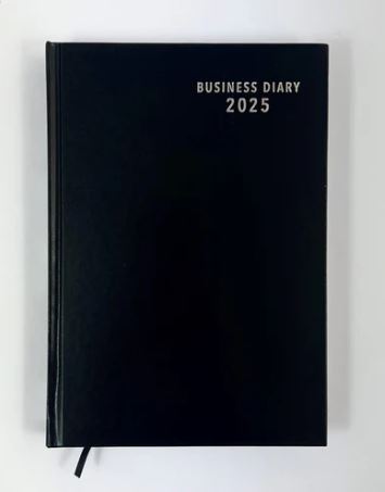 2025 BUSINESS DIARY A5 DTP BLACK