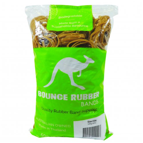 RUBBER BANDS BOUNCE 500GM SIZE 34