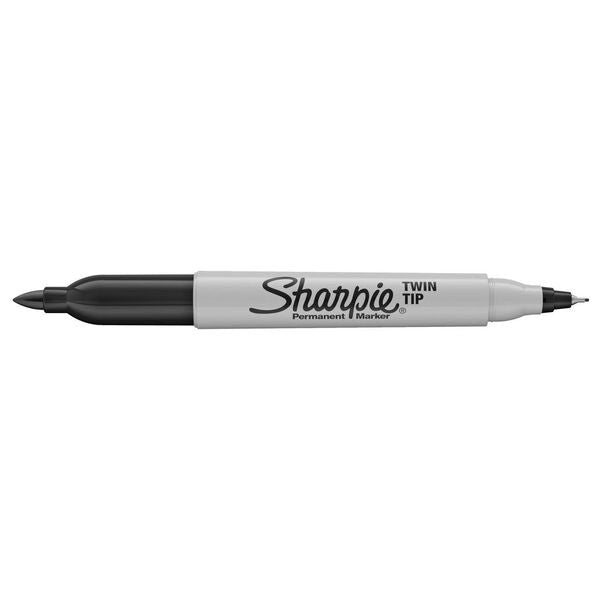 MARKER SHARPIE TWIN TIP BLACK