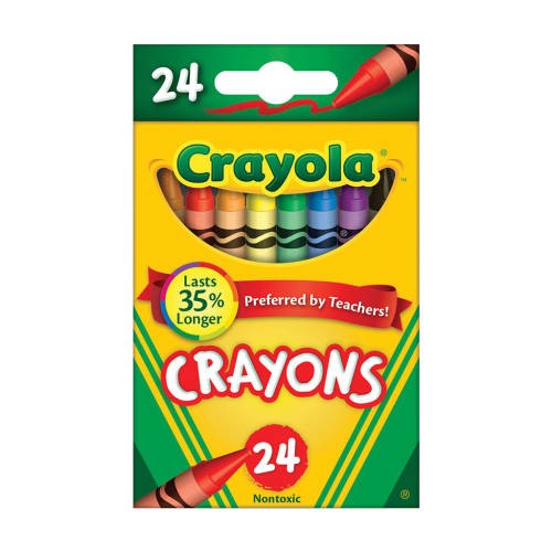 CRAYONS CRAYOLA REGULAR H/SELL BOX 24