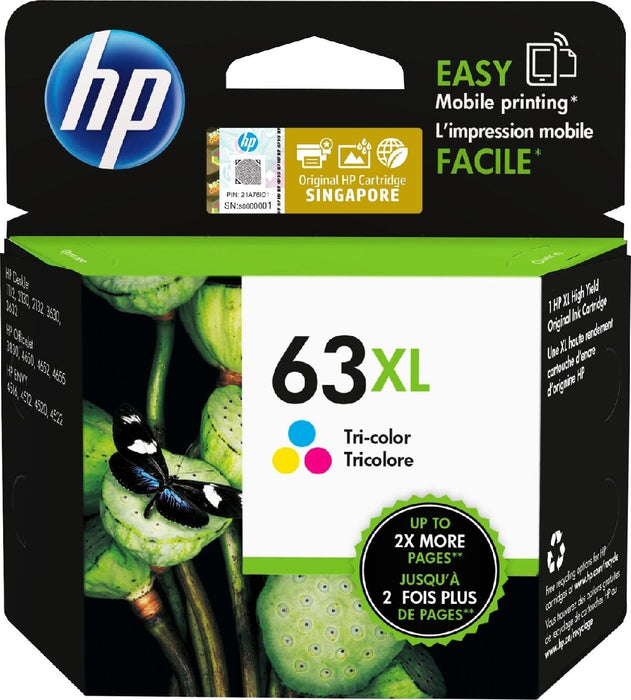 HP 63 XL INK CARTRIDGE COLOUR