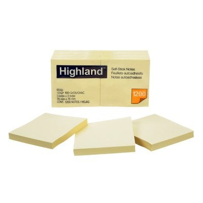 POST IT NOTE PADS #654 (76X76) YELLOW