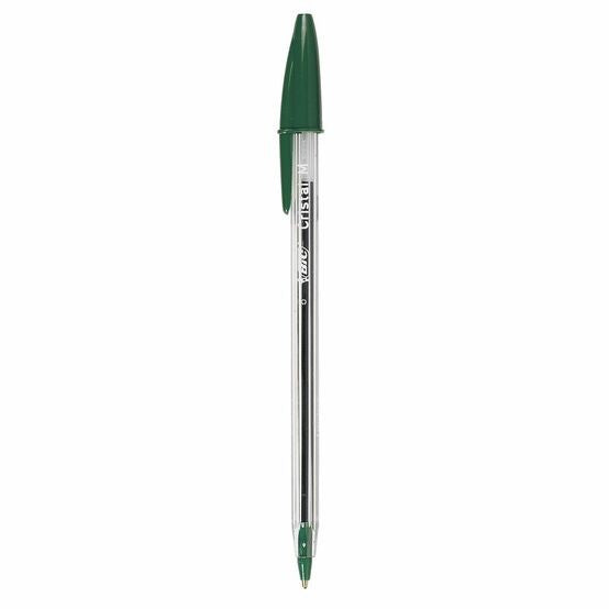 PEN BIC CRYSTAL MEDIUM GREEN