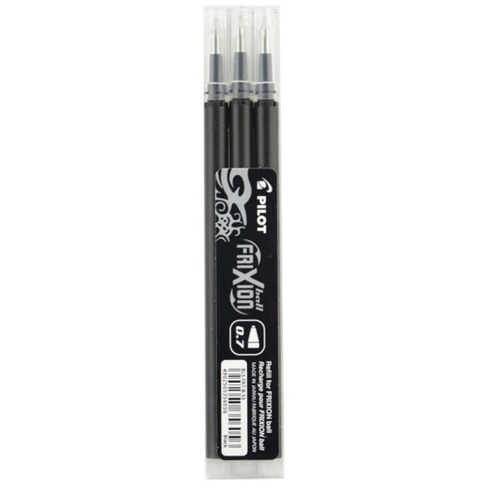 PEN REFILL PILOT FRIXION BALL 0.7MM BLACK PK3