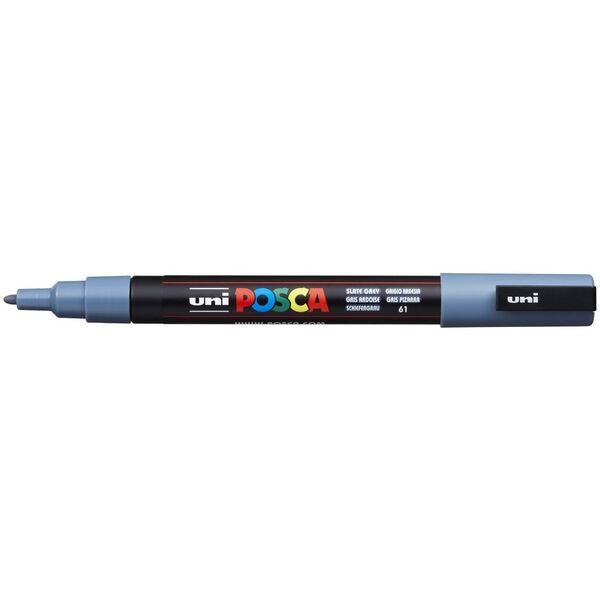 MARKER UNI POSCA PC3M BULLET TIP SLATE GREY