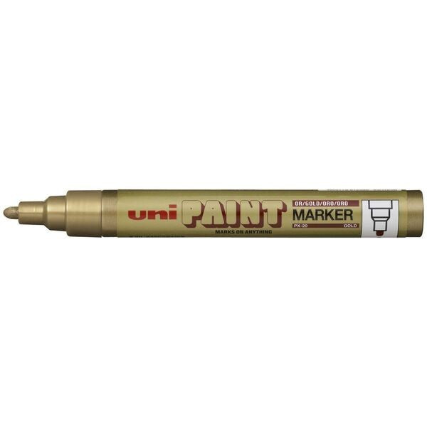 MARKER PAINT UNI PX20 2.8MM MEDIUM BULLET TIP GOLD