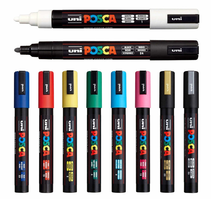 MARKER UNI POSCA PC5M BULLET TIP WHITE