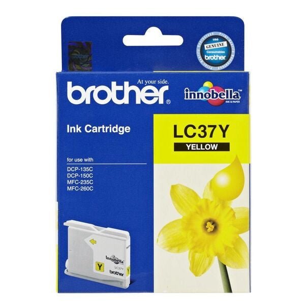 BROTHER LC37 INK CARTRIDGE YELLOW