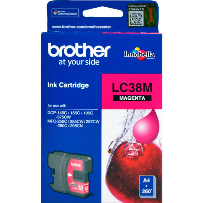 BROTHER LC38 INK CARTRIDGE MAGENTA