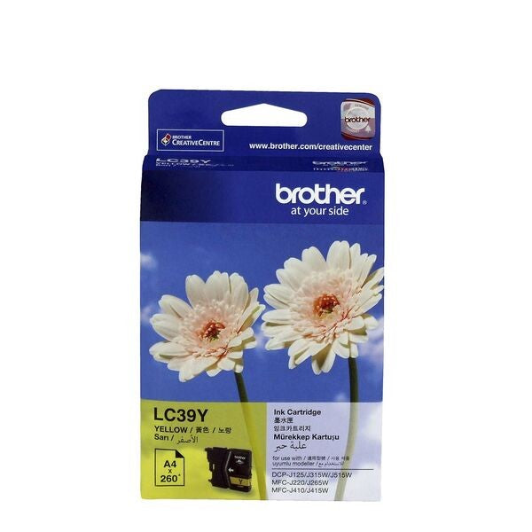 BROTHER LC39 INK CARTRIDGE YELLOW