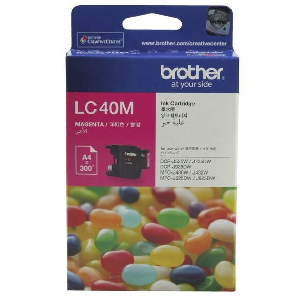 BROTHER LC40 INK CARTRIDGE MAGENTA