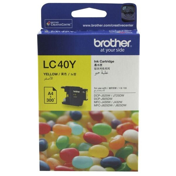 BROTHER LC40 INK CARTRIDGE YELLOW