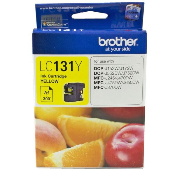 BROTHER LC131 INK CARTRIDGE YELLOW