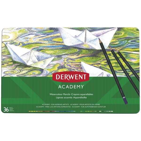 DERWENT ACY PENCILS WATERCOLOUR 36 TIN