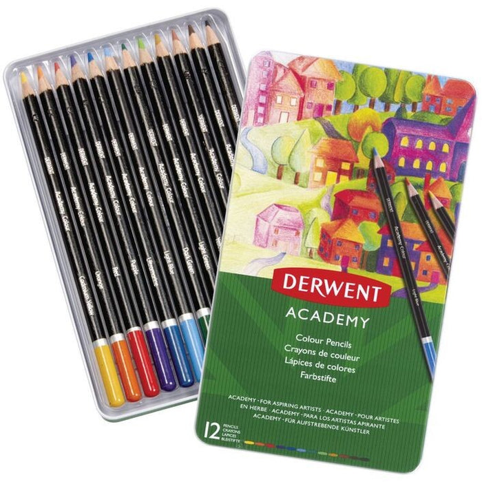 PENCIL COLOURED DERWENT ACADEMY BX12