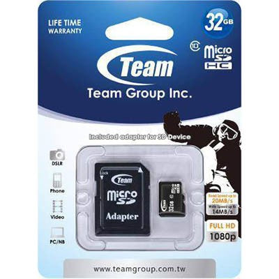 MEMORY CARD TEAM MICRO SDHC CLASS 10 32GB TEAMGROUP