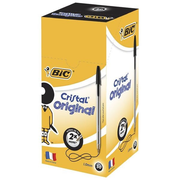 BIC CRYSTAL PEN MED BLACK