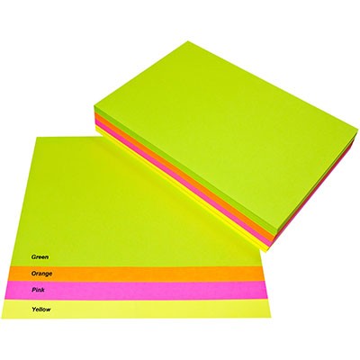 COPY PAPER QUILL A4 100'S XL FLURO ASST