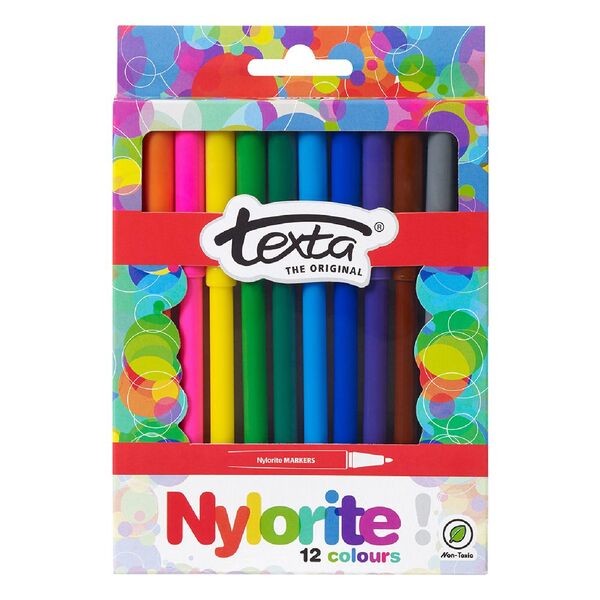 MARKER TEXTA NYLORITE ASST BOX 12