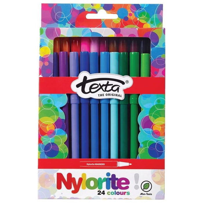 MARKER TEXTA NYLORITE ASST BOX 24