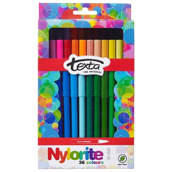 MARKER TEXTA NYLORITE ASST BOX 36