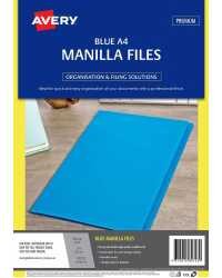 MANILLA FOLDER AVERY A4 BLUE PACK 20