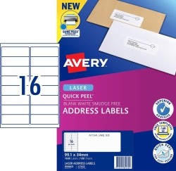 AVERY MAILING LABELS L7162