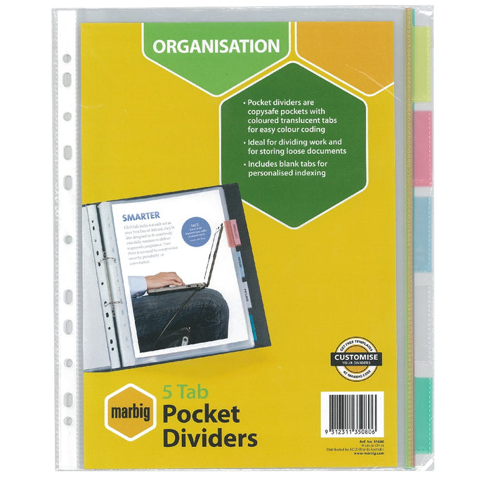 POCKET DIVIDERS 5 TAB A4