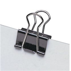 FOLDBACK CLIPS MARBIG 25MM BLACK BOX 12