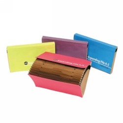 EXPANDING FILE F/C A-Z MANILLA INDEX SUMMER COLOURS ASSORTED