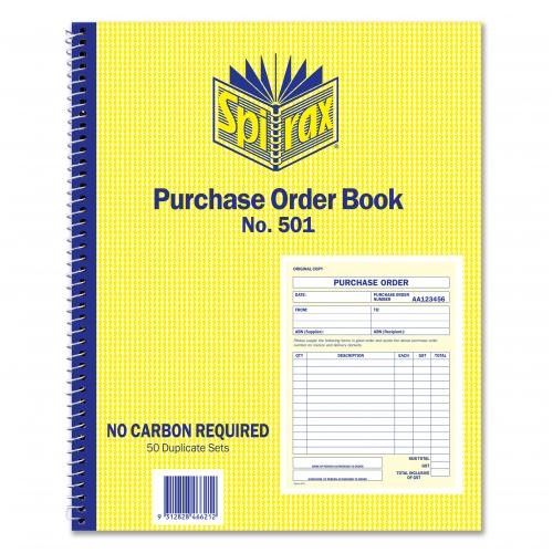 PURCHASE ORDER BOOK #501 SPIRAX DUPLICATE 10X8