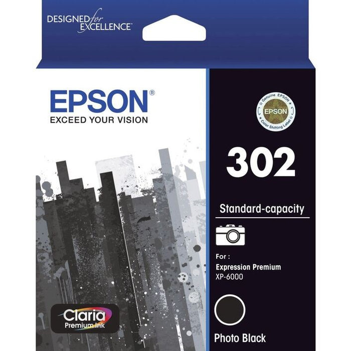 EPSON 302 INK CARTRIDGE PHOTO BLACK