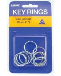 KEY RINGS KEVRON 25MM ZINC PLATED PACK 10