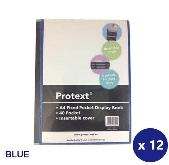 DISPLAY BOOK PROTEXT A3 20pg Fixed INSERT COVER/SPINE - BLACK