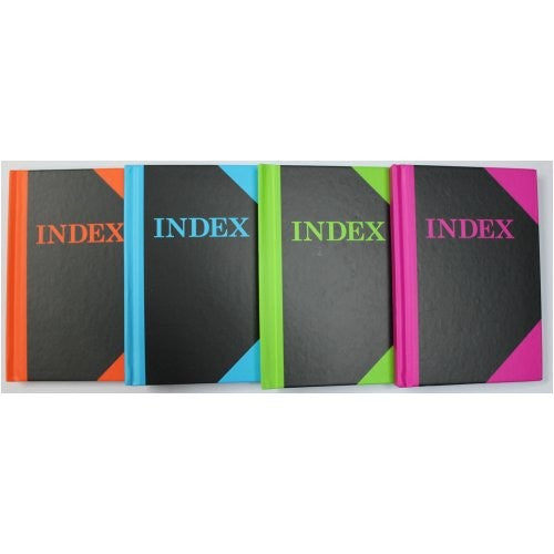 NOTEBOOK C/LAND A5 BRIGHTS INDEX 192 PAGES