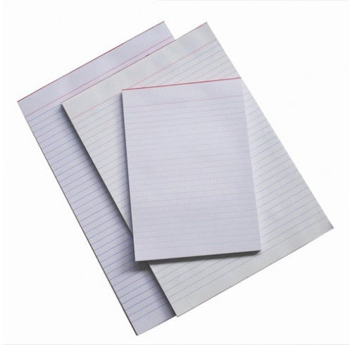 OFFICE PADS QUILL A5 BANK RULED WHITE 90LF 50GSM