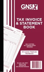 INVOICE & STATEMENT BOOK GNS #9573 CARBONLESS TRIPLICATE 8X5