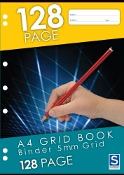 GRID/BINDER BOOK A4 128 PAGE